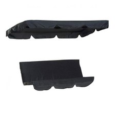 그네 의자 정원 야외 흔들 쇼파 소파 라틴정원 그네 해먹 텐트 3 좌석 시트 및 천장 커버 방수 UV 보호, 02 Black, 1개