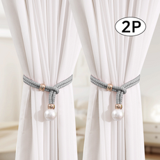 뉴에잇 커튼 클립 타이백 2p, 1개, 그레이
