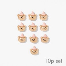 에버피크 냉장고 인테리어 자석 마그네틱, 핑크모자곰돌이10p