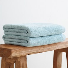 쉬라즈리빙 더소프트 바스타월 450g 30수 면사, 2개, 스카이블루