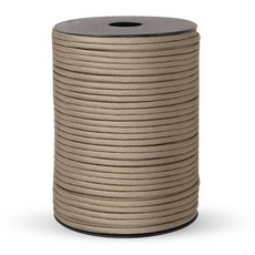 100M 550 군사 PARACORD 텐트 낙하산 코드 4MM 생존 코어 우산 로프 밧줄 야외 매는 표준 스트랩, 50M, Beige, 1개