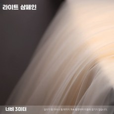 커튼 거실용 물빛 웨딩 촬영 소품 반투명, 1개, 샴페인