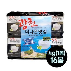 산루 광천 더나은맛김 올리브 도시락김 4gx16 묶음2개, 2개