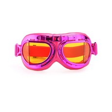 CRG Sports 빈티지 에이비에이터 파일럿 스타일 오토바이 크루저 스쿠터 고글 T08 T08BCB - 페어런트, 핑크 옐로우