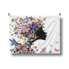 해룸 대형 패브릭 포스터 두꺼비집 가리개 페브릭 태피스트리 가림천 아트 행잉 초대형, 54.플라워 요정