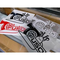 FUSO 福壽螺 車貼 HINO 惡魔車貼 貼紙, 1個, HINO惡魔車貼    白色, HINO惡魔車貼, 白色