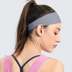 印花運動髮帶 跑步健身導汗帶 戶外登山吸汗止汗頭巾 健身瑜伽髮帶, 深草綠,均碼, 1個