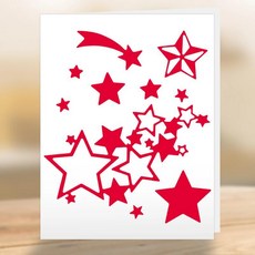 슈팅 스타 프레임 장식 금속 커팅 다이 스텐실 스크랩북 엠보싱 공예 컷 템플릿, 1개