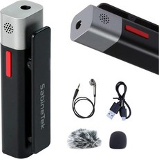 SabineTek SmartMike+ 초소형 무선 마이크는 블루투스를 통해 연결되어 진정한 소음 감소를 제공하며 보컬에 필요한 수신기 손상 없이 소음만 제거하고 풀 밴드 오디오, SabineTek SmartMike+ 초소형 무선 마이