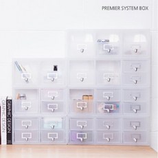 프리미어 시스템 박스 2-4단_반투명 소품 서랍 적층형sty5+6CqW