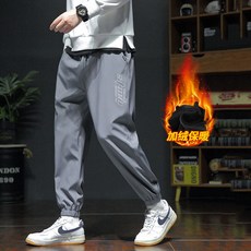 男士冬季加絨休閒褲 寬鬆百搭運動褲