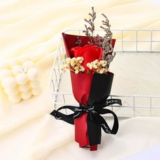 香皂花束禮盒, 紅色玫瑰, 1個