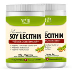 [캐나다본사 빠른직구] 베스타 프리미엄 대두 레시틴 300g 캐나다산 대두 분말 100% 인지질 포스파티딜콜린 두뇌건강 간건강 Non-GMO 레시틴파우더, 2개