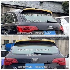 아우디 Q7 07-15 ABS 블랙 리어 스포일러 커버 호환, matt black