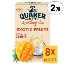 퀘이커 오츠 에그조틱 프루트 & 나싱 엘스 포리지 Quaker Oats Exotic Fruits & Nothing Else Porridge 33g, 2개