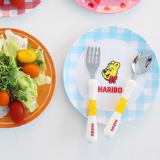 하리보 유아 접시 어린이 그릇, 1개, 01_하리보 골드베어 접시(파티-핑크)