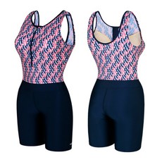 NC일산 티막 여성 피트니스 집업 4부 실내수영복 EKF1002-NV 85호 90호 사이즈만