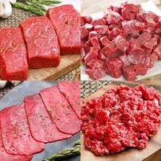 미트윈 소고기 GF등급 우둔살 중량 정형선택 소포장 냉동, 2kg, 1개, 스테이크, (200g)