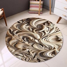 꽃무늬 원형 카펫 커피 테이블 의자 미끄럼 방지 매트 거실 침실 홈 데코레이션에 적합