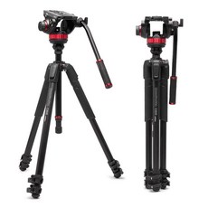 Manfrotto 비디오 키트 헤드 500 시리즈 (헤드 502+ 알루미늄 삼각대 055 레벨링), Manfrotto 비디오 키트, 헤드 500 시리즈 (