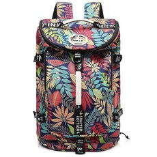 JYColOF 오브ex 체육관 더플 백 백팩 레슬링 가방 신발 수납 공간 4가지 등 방식 방수 스포츠 워킹 노트북 D-라이트 블루 대형 컬러 테니스 배드민턴, 꽃무늬의 레드