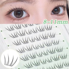 아토포스 노글루 속눈썹 아이돌 포인트 아이래쉬 8-11mm 내추럴 아이래쉬 셀프연장, 1개, 블랙