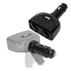 자동차소켓 다이렉트 접이식 차량용 2구 전원 소켓 멀티 충전기 자동차용 콘센트 12V, 블랙