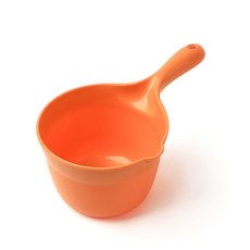 깊고 튼튼한 컬러 바가지 손잡이 자루 박 소형 오렌지, 1개