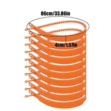 지퍼 타이 타이어 체인 스노우 스트랩 조절 가능 미끄럼 방지 자동차 그립 밴 차량 트럭 10개 (눈길용), 1개