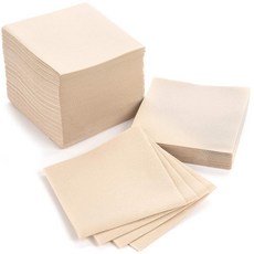 AH AMERICAN HOMESTEAD 종이 칵테일 냅킨 - 리넨 같은 일회용 음료 바 12.1 x 12.1cm(4.75 4.75인치) 벌크 정사각형 파티 또는 결혼식에 이상적, Sand
