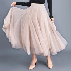 여성 롱스커트 봄가을 하객룩 데이트룩 치마 k#sg