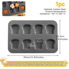 8/10 Cavity 미니 피자 케이크 몰드 토스트 트레이 빵 팬 샌드위치 디저트 마들렌 머핀 도구, 01 A