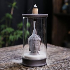 紫砂如來佛造型倒流香爐 工藝擺件, 小號如來防風罩