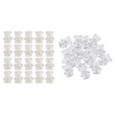 shangren 40x 폴리스티렌 스티로폼 거품 곰 모델링 공예 파티 DIY 꽃 장식, 화이트, 1개
