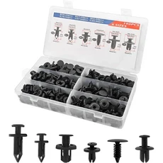 플라스틱 푸시 패스너 리벳 클립 펜더 문짝 트림 패널 범용 자동차 리테이너 모음 190, 1개