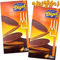 오리온 신상과자 다이제 씬 카라멜슈가맛, 252g, 2개