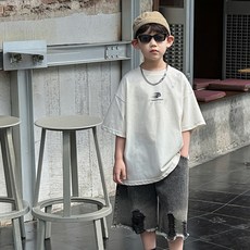 MASONPRINCE 兒童短袖T恤與牛仔短褲套裝