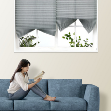 접착식 블라인드 간편 주름 햇빛 암막 블라인드 창문 드레스 무타공 아이 방염 카페