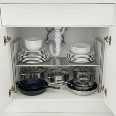 풀라이프 스텐 201 싱크인 선반, 1개, 실버, 1단