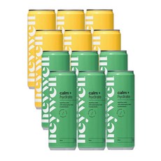 Heywell Sparkling Adaptogenic 트라이얼 팩 355ml12액량 온스 6팩 - GMO 프리 비건 글루텐 유제품 [호환], 하이드레이션 버라이어티 팩, 355ml