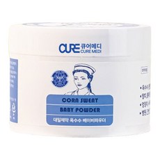 콘스웨트 큐어메디 옥수수베이비 파우더 아기 겨드랑이 엉덩이 성인 신생아 땀띠 목땀띠 발진, 100g, 1개