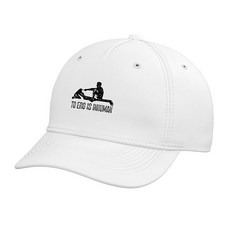 erg는 비인간적입니다 - 조정 운동 기계 조절식 야구 모자, White, One Size