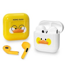 티버디 오픈형 블루투스 이어폰 NOMO DUCK 캐릭터 귀안아픈 무선 이어폰, 메이즈옐로우