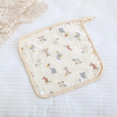 純棉四層紗布口水巾，嬰兒圍兜，寶寶洗臉巾，R96004, 動物馬戲團, 1個