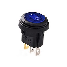 LED 원형 방수 스위치 버튼 DC12V DIY 램프 토글 시소, NG910. 블루LED, 1개