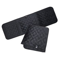 [KC인증 국내제작] 프리미엄 극세사 블랙에디션 차량용 온열매트 12V/24V (자동차/화물차) 6단 온도조절 타이머 고급형, 65 x 200 - 24V