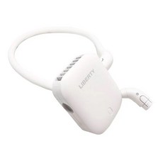 LIBERTY 頸掛式風扇，解放雙手，輕巧便攜，多角度調節，靜音運行，應急充電, 白色, LY-3112FA