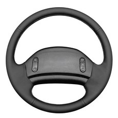 MEWANT 포드 F150/F250/F350/Bronco 1992-1996용 DIY 스티치 스티어링 휠 커버 랩 포드 F150/F250/F350/Bronco 1992-1996용, 1: PU 가죽 및 회색 실