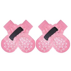 EXPAWLORER 발을 핥는 것을 방지하는 강아지 양말 뜨거운 포장 도로용 미끄럼 방지 강아지 신발 견목 바닥을 위한 강아지 부츠 소형 중형 대형견을 위한 강아지 부, 핑크