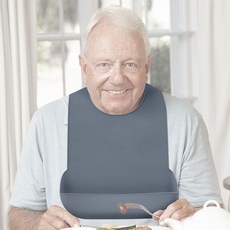 성인용 실리콘 어른 노인 방수 턱받이 DD 11765 턱받이 실리콘 방수 성인 용 노인 어른, 제이에스리빙쿠팡 본상품선택, 1개